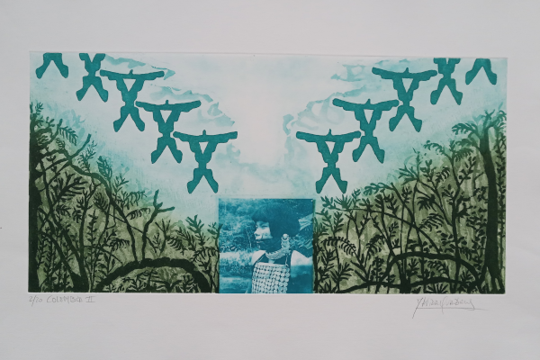 COLOMBIA II<br>55x90cm<br>fotograbado, aguafuerte y aguatinta