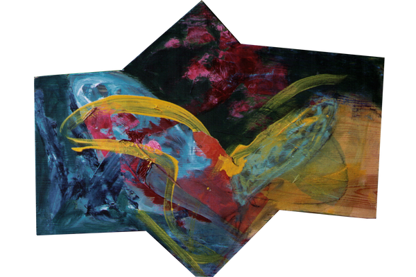 ESPACIO II<br>1990, 50x40cm<br>Oleo s/madera<br>Col. Chrystele Lucas (Ginebra)