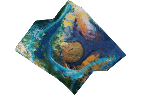 ESPACIO IV<br>1990, 35x41cm<br>Oleo s/madera<br>Colección Particular