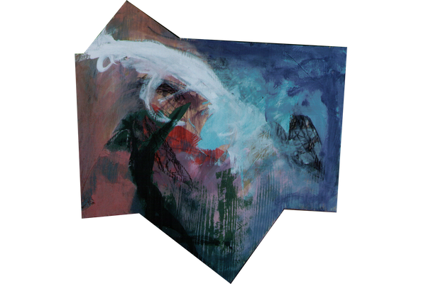 ESPACIO VII<br>1990, 39x39cm<br>Oleo s/madera<br>Col. Manolo Framis