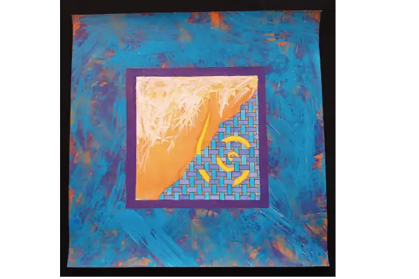 CAMINOS DE VIDA, UN RENACER 3<br>2009, 50x50cm<br>Técnica mixa s/papel