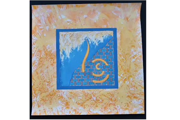 CAMINOS DE VIDA, UN RENACER 7<br>2009, 50x50cm<br>Técnica mixa s/papel