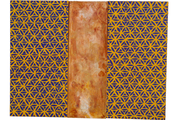 LIGHT WAVES 13<br>2014, 60x80cm<br>oil on wood &fabric